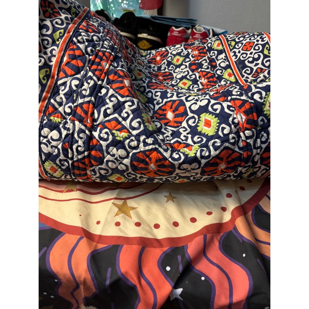 Vera Bradley Sun Valley Quilted Cotton XL Duffel Bag Travel Overnight Weekender - Picture 4 of 16